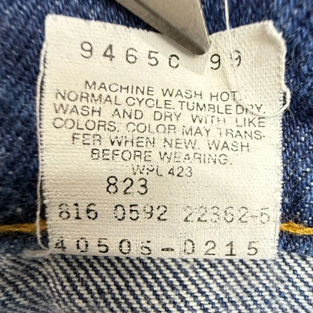 Vtg 1992 Levi's 501 Jeans Mens‎ 34x31 Button Fly Dark Wash Straight Leg